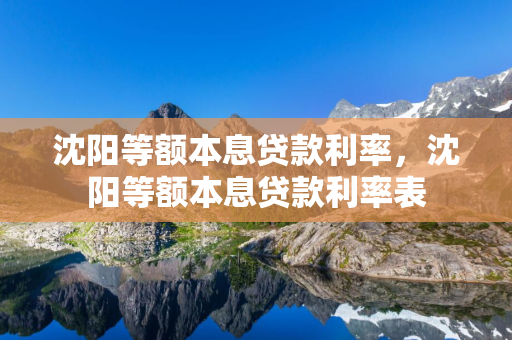 白山等额本息贷款利率，白山等额本息贷款利率表